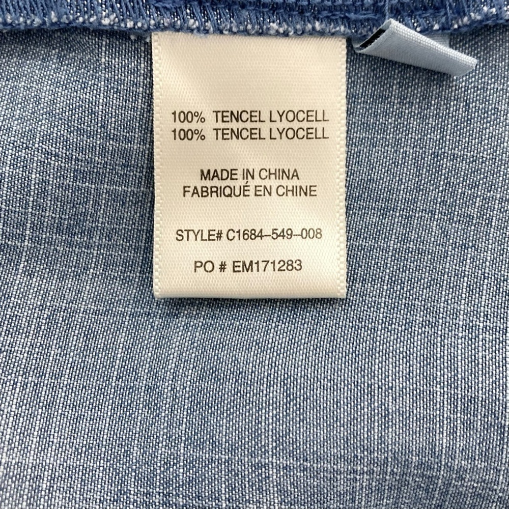 CLOTH & STONE Chambray Tencel Popover Tunic Shirt in Blue - Picture 10 of 11